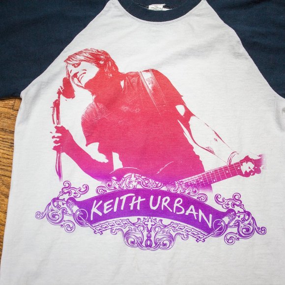 2009 Keith Urban Escape Together Tour Long Sleeve Baseball T-Shirt - Picture 2 of 7
